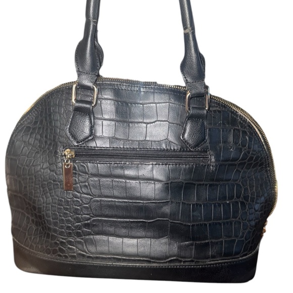 Vintage Black Crocodile-Embossed Handbag - Picture 3 of 3